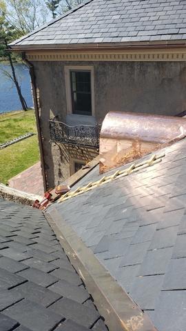 The final product of the copper dormer roof installation.

