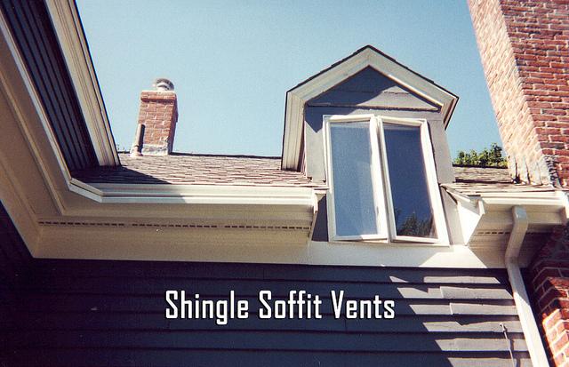 Here we installed new soffit vents on this shingle roof.