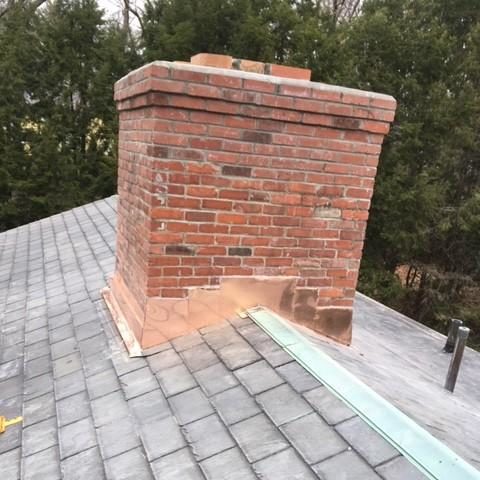 chimney flashing repair after