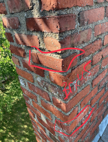 The risks of cracked bricks on a chimney mortar include: water leaks, animal entrance, and complete deterioration to the structure of your chimney.