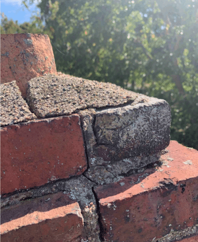 A cracked chimney crown is dangerous because it provides an entrance for water into your chimney and home. Further ignored, it can lead to complete destruction of your chimney.