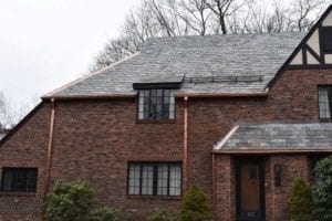 Brick on a home in Waban, Massachusetts.