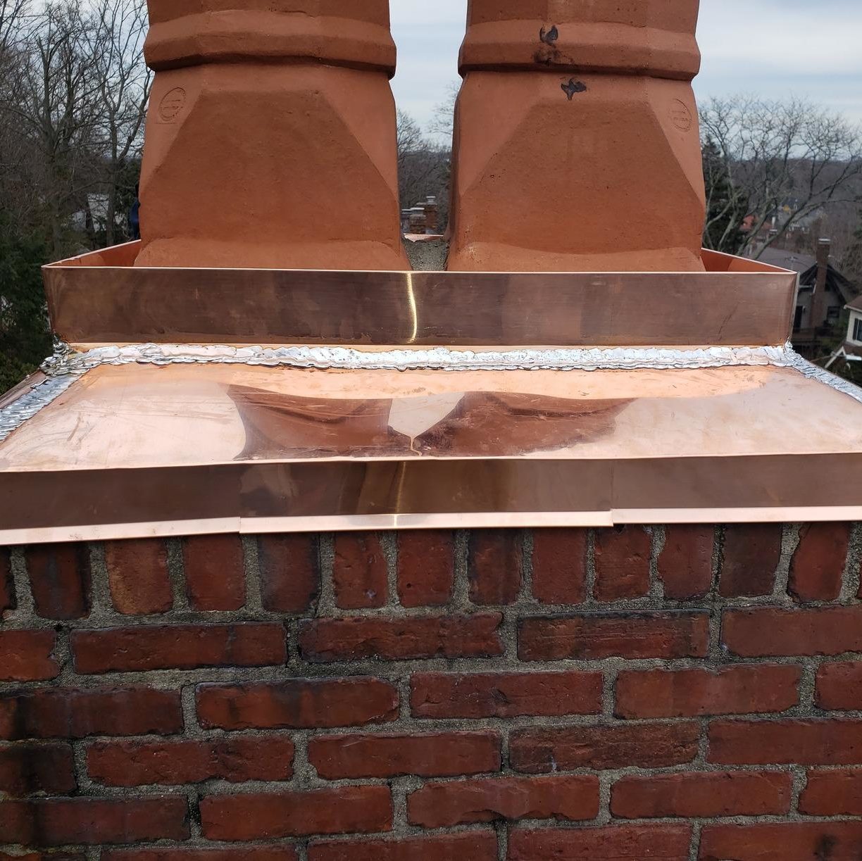 copper chimney cap after