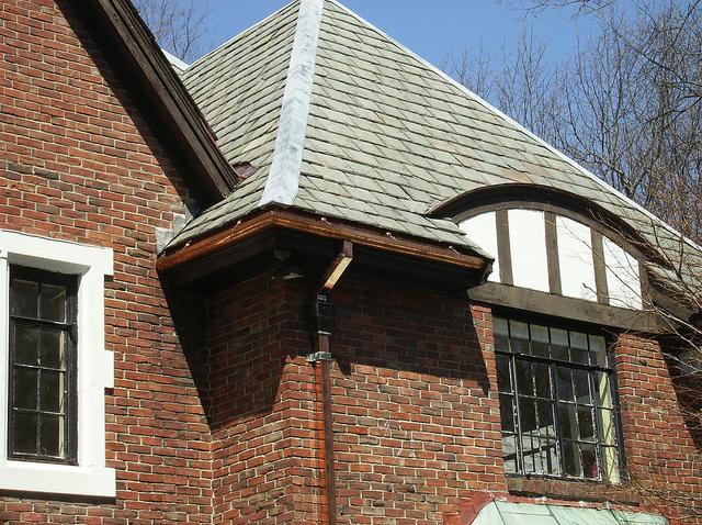 We replaced this slate roof, installed copper gutters as well as downspouts.