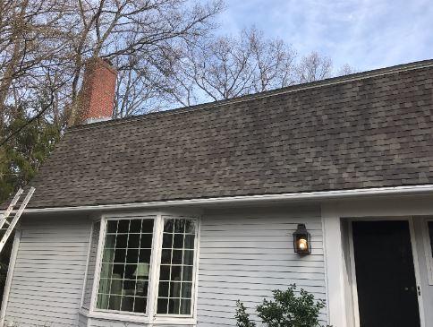 The new roof has been completely installed, and the customer won't have to worry about water leaking into her bay window anymore!