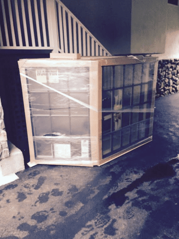 The new window has arrived, and once the old window has been removed the installation can begin.


