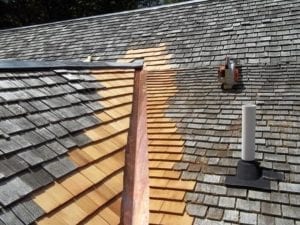 Cedarwood shingle roofing material