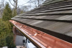 Strong, sturdy copper gutters.