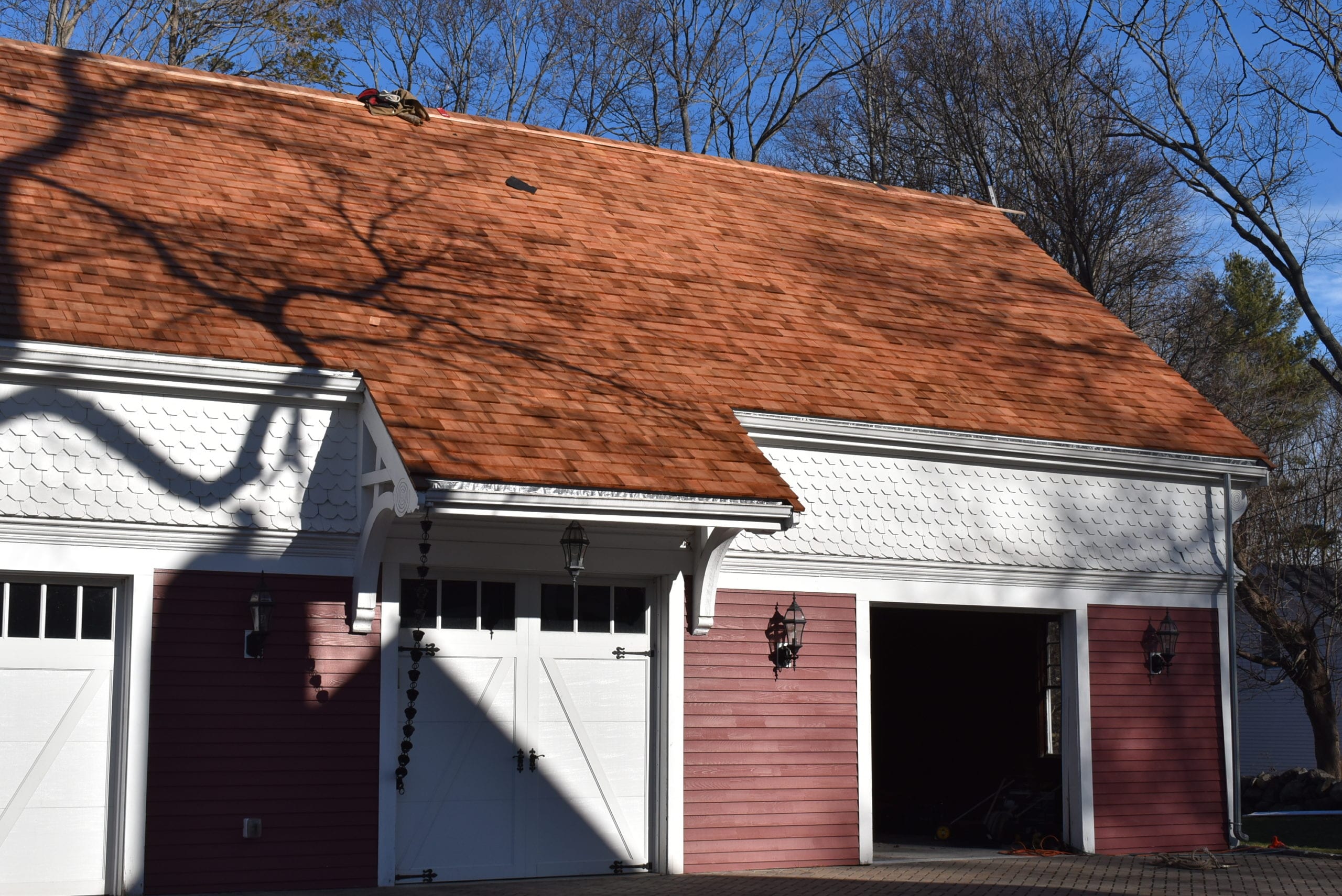 Gorgeous cedar shake roof installed in Milton, MA! Cedar shakes are a durable and stylish option for homes. 
