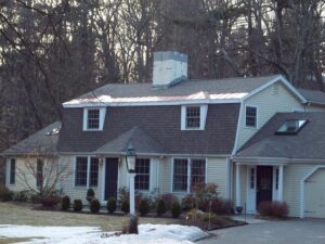 Brown slate roof replacement in Lexington, MA